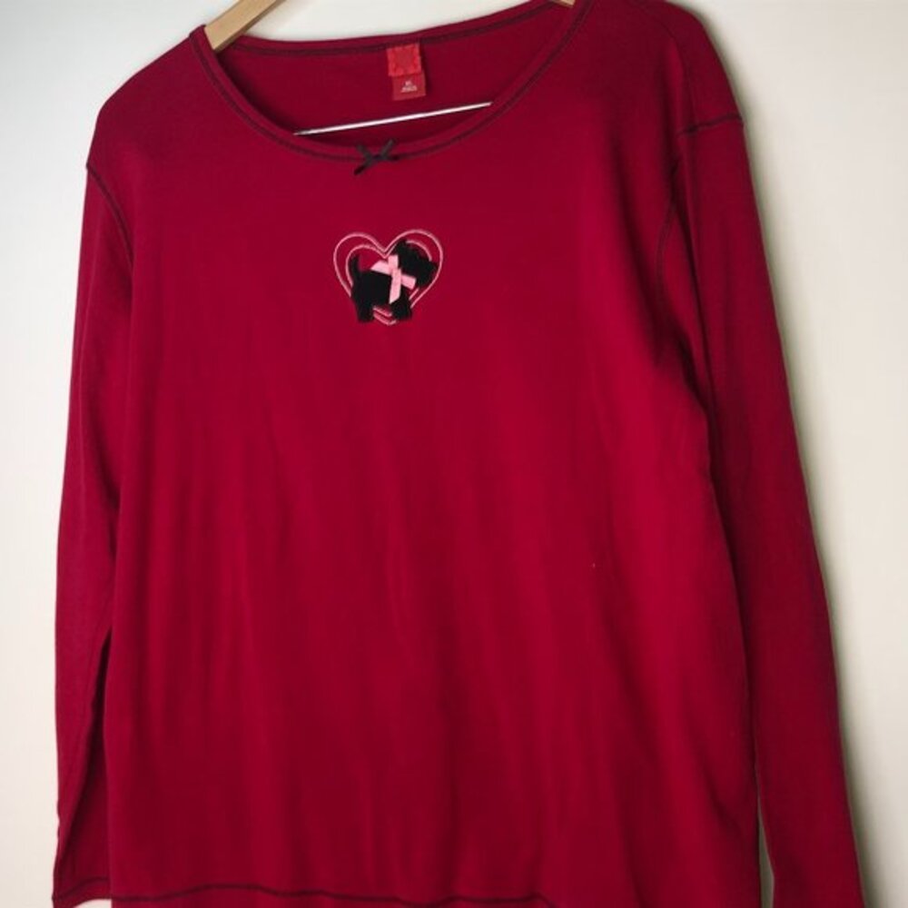Target 2PC Pajama‎ Set Red w/Black Scotty Dogs Women's XL